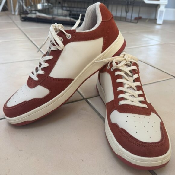 Les Deux Red and White Suede/Leather Sneakers in Size 43 - Picture 2 of 9